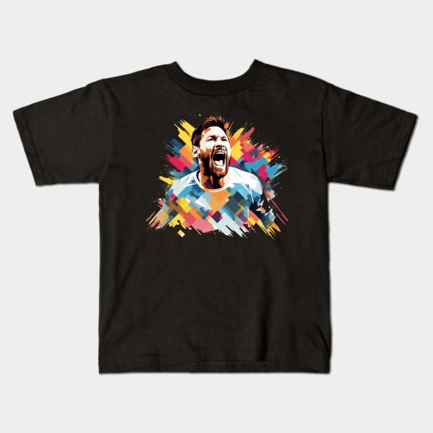 Celebration Lionel Messi in Inter Miami Kids T-Shirt by DadJokesDotCo